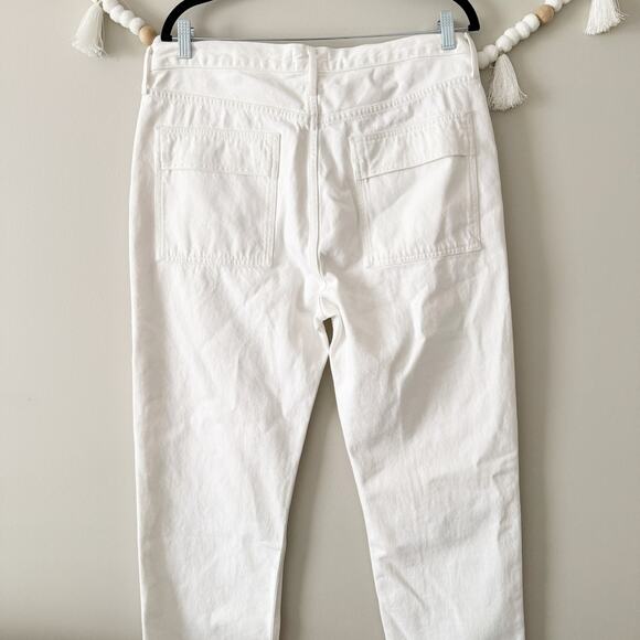 AGOLDE Cargo-Jeans Cooper Straight Leg High Rise Relaxed Milkshake Wash Size 31 - Picture 15 of 16